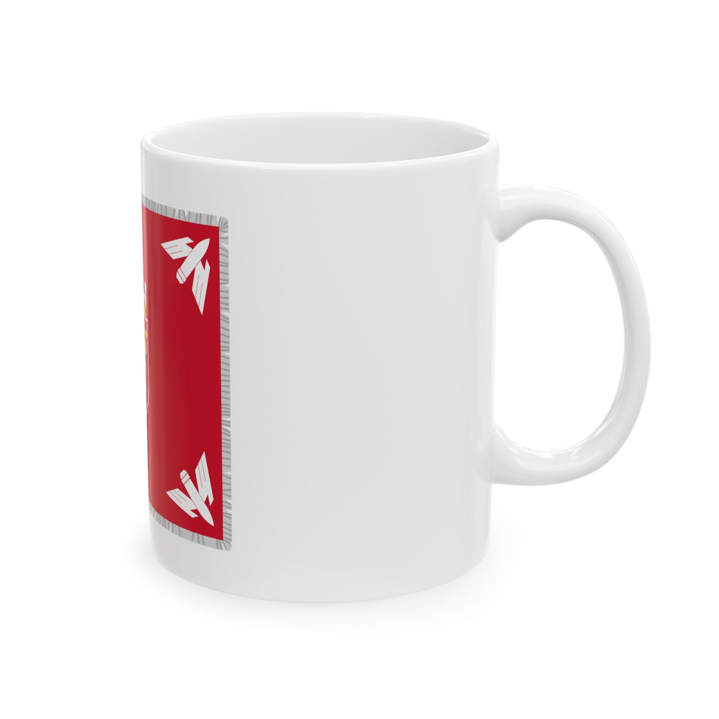 Rovaniemen ilmatorjuntapatteriston lippu (Finland) White Coffee Mug-Go Mug Yourself