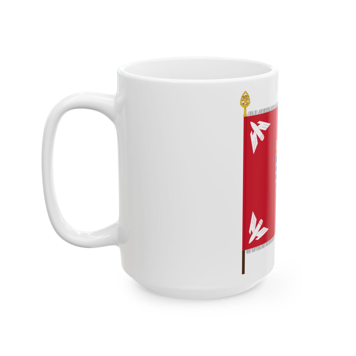 Rovaniemen ilmatorjuntapatteriston lippu (Finland) White Coffee Mug-Go Mug Yourself