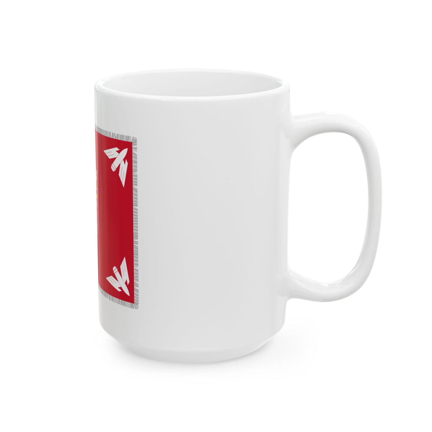 Rovaniemen ilmatorjuntapatteriston lippu (Finland) White Coffee Mug-Go Mug Yourself