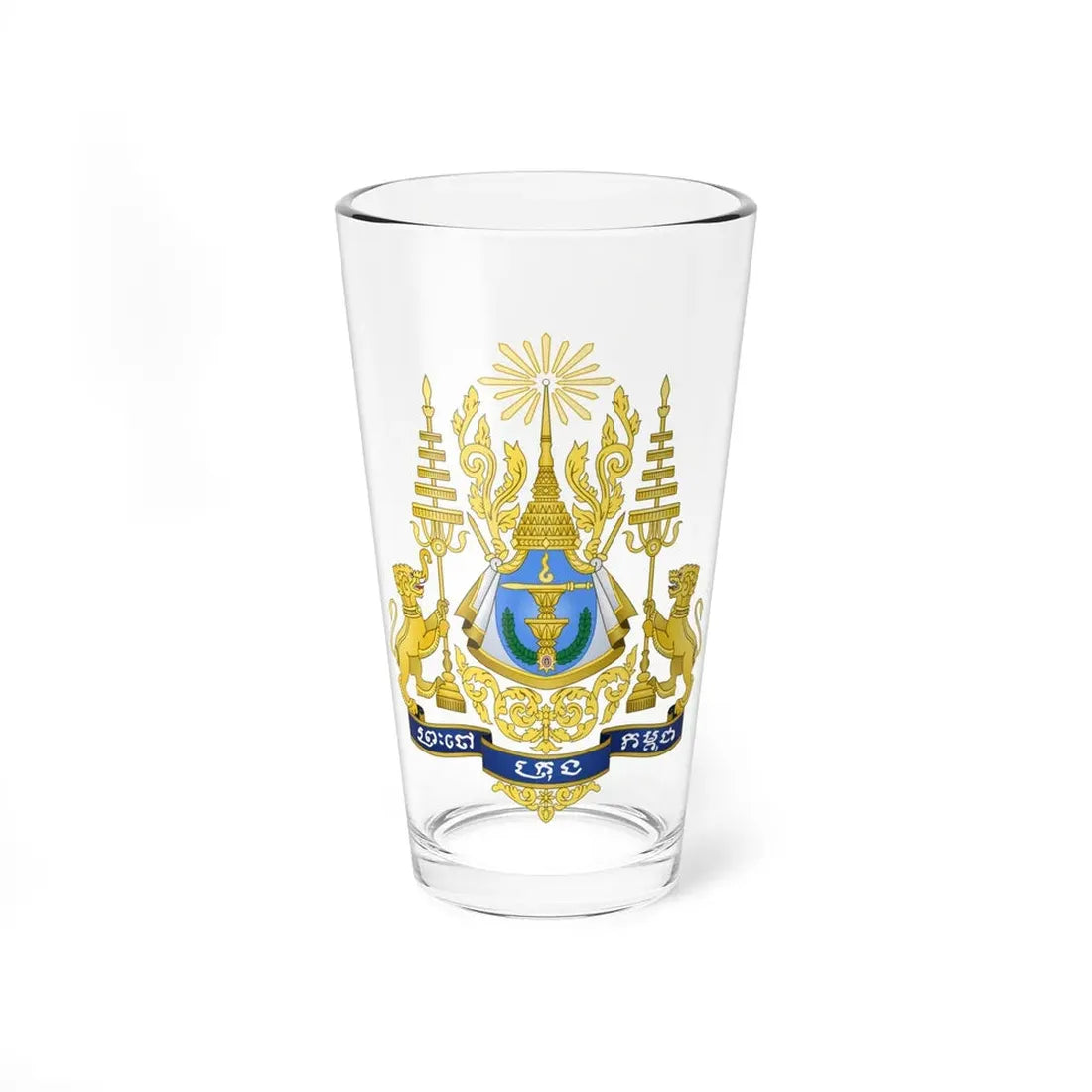Royal arms of Cambodia - Pint Glass 16oz 16oz - Go Mug Yourself