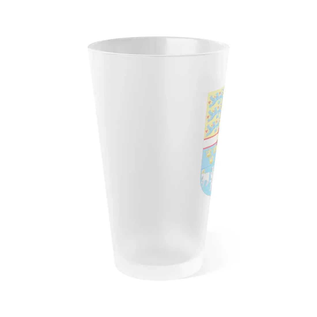 Royal arms of Denmark - Frosted Pint Glass 16oz - Go Mug Yourself