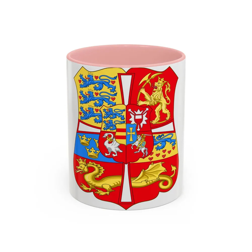 Royal Arms of Norway & Denmark (1559-1699) - Accent Coffee Mug 11oz Pink - Go Mug Yourself