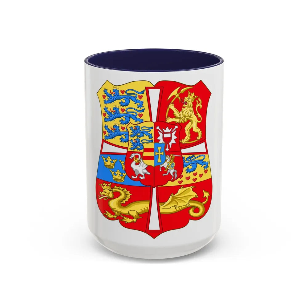 Royal Arms of Norway & Denmark (1559-1699) - Accent Coffee Mug 15oz Navy - Go Mug Yourself