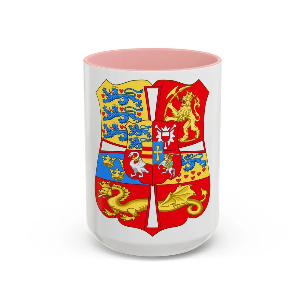 Royal Arms of Norway & Denmark (1559-1699) - Accent Coffee Mug 15oz Pink - Go Mug Yourself