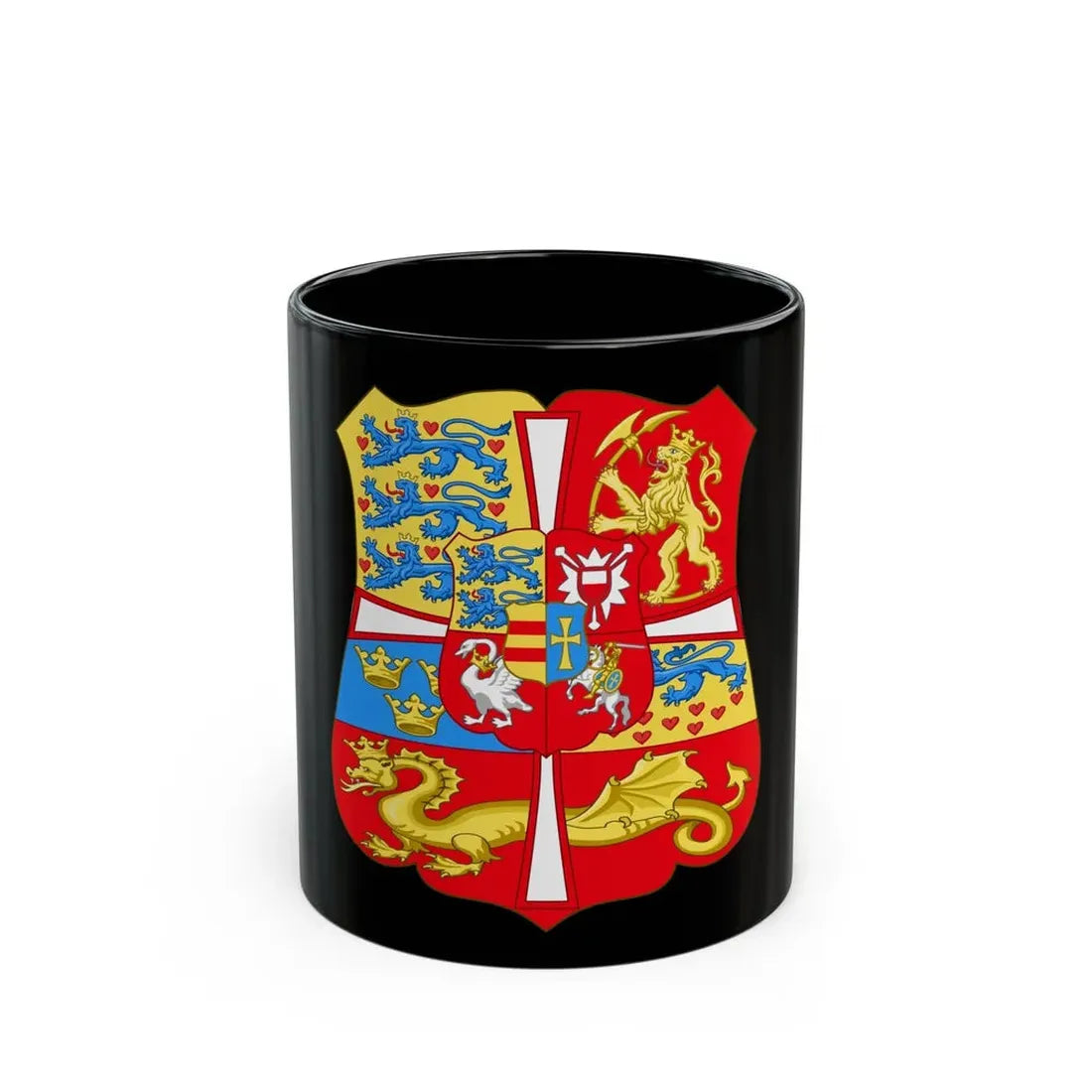 Royal Arms of Norway & Denmark (1559-1699) - Black Coffee Mug 11oz - Go Mug Yourself