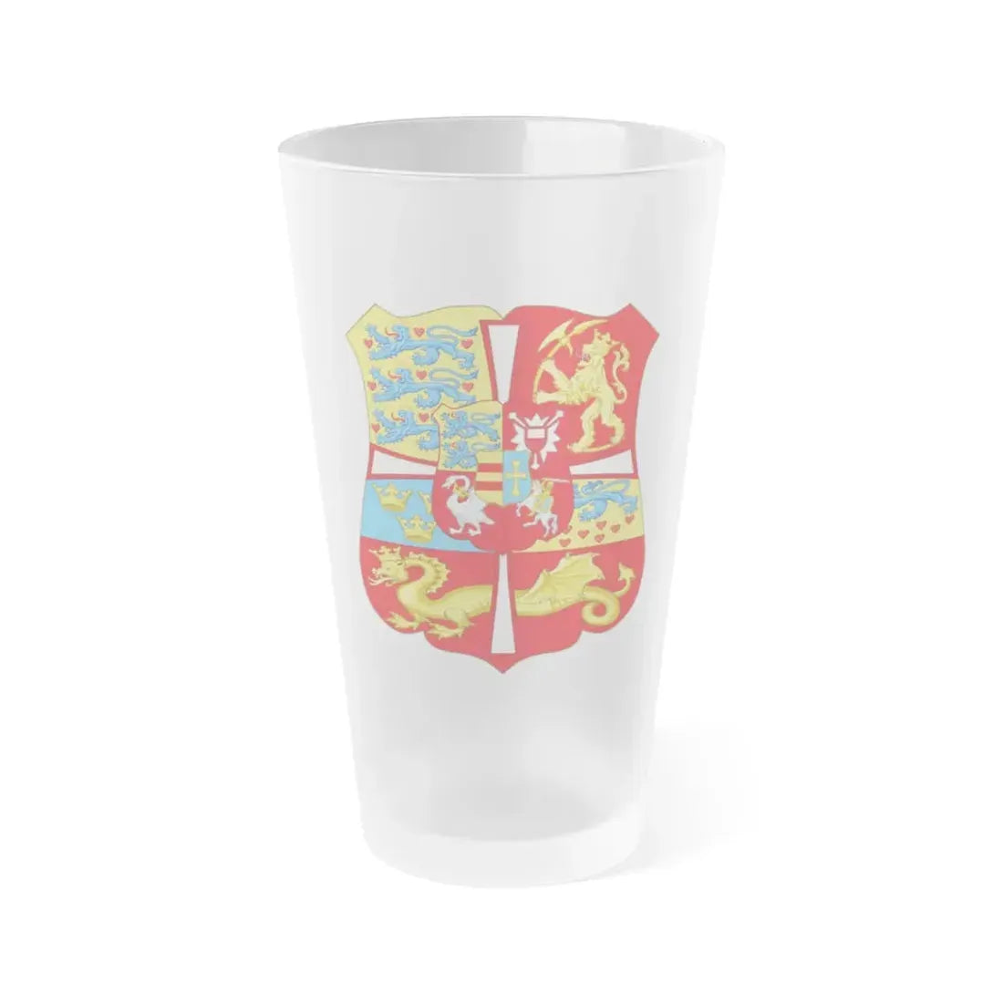 Royal Arms of Norway & Denmark (1559-1699) - Frosted Pint Glass 16oz 16oz Frosted - Go Mug Yourself