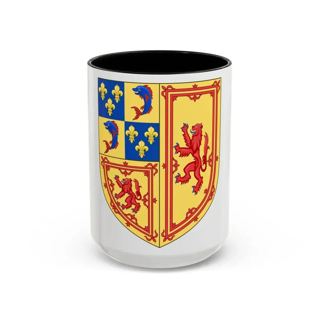 Royal Arms of the Kingdom of Scotland (1558-1559) - Accent Coffee Mug 15oz Black - Go Mug Yourself