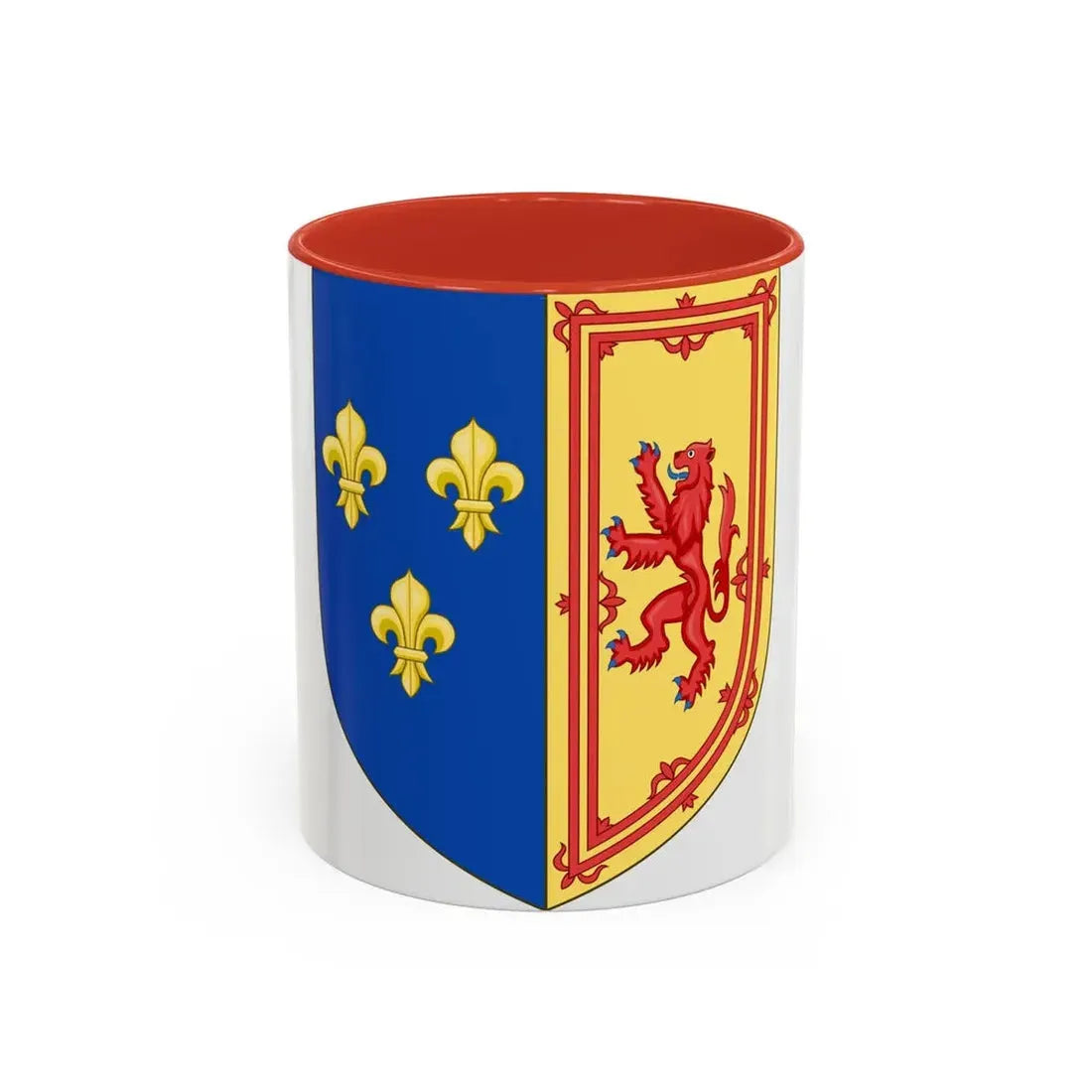 Royal Arms of the Kingdom of Scotland (1559-1560) - Accent Coffee Mug 11oz Red - Go Mug Yourself