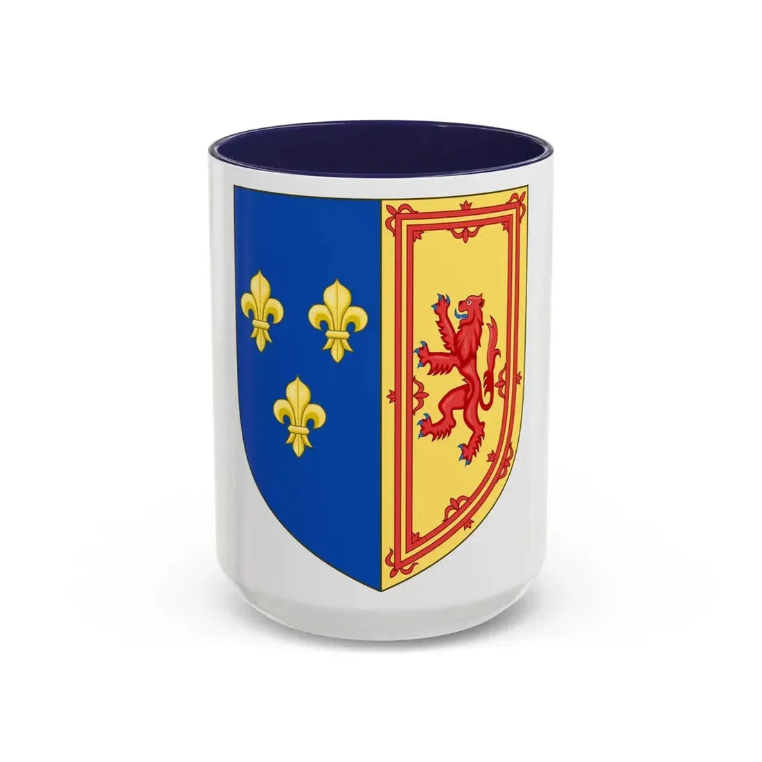 Royal Arms of the Kingdom of Scotland (1559-1560) - Accent Coffee Mug 15oz Navy - Go Mug Yourself