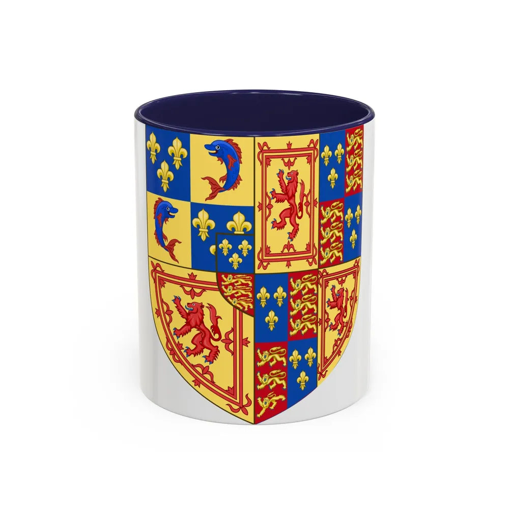 Royal Arms of the Kingdom of Scotland (1559) - Accent Coffee Mug 11oz Navy - Go Mug Yourself