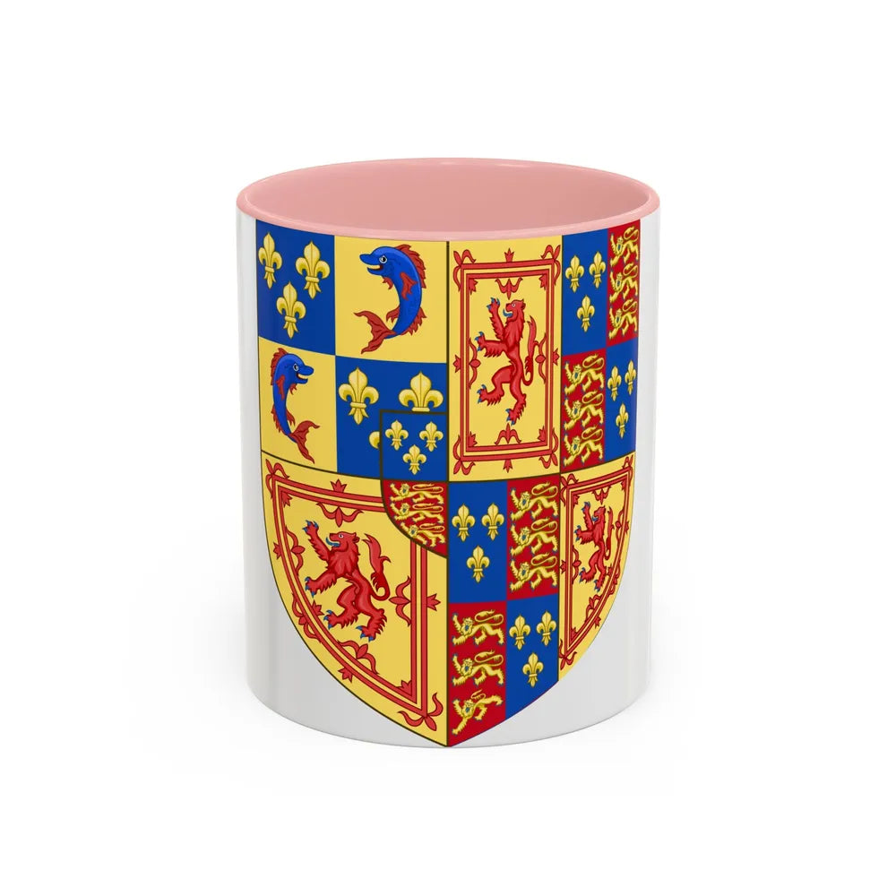 Royal Arms of the Kingdom of Scotland (1559) - Accent Coffee Mug 11oz Pink - Go Mug Yourself