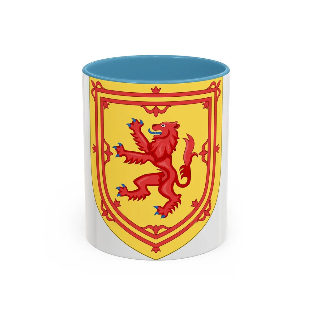 Royal Arms of the Kingdom of Scotland - Accent Coffee Mug 11oz Light Blue - Go Mug Yourself