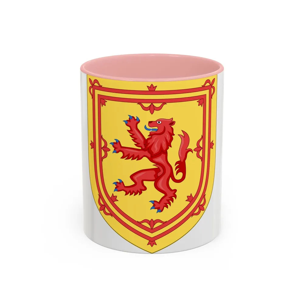 Royal Arms of the Kingdom of Scotland - Accent Coffee Mug 11oz Pink - Go Mug Yourself