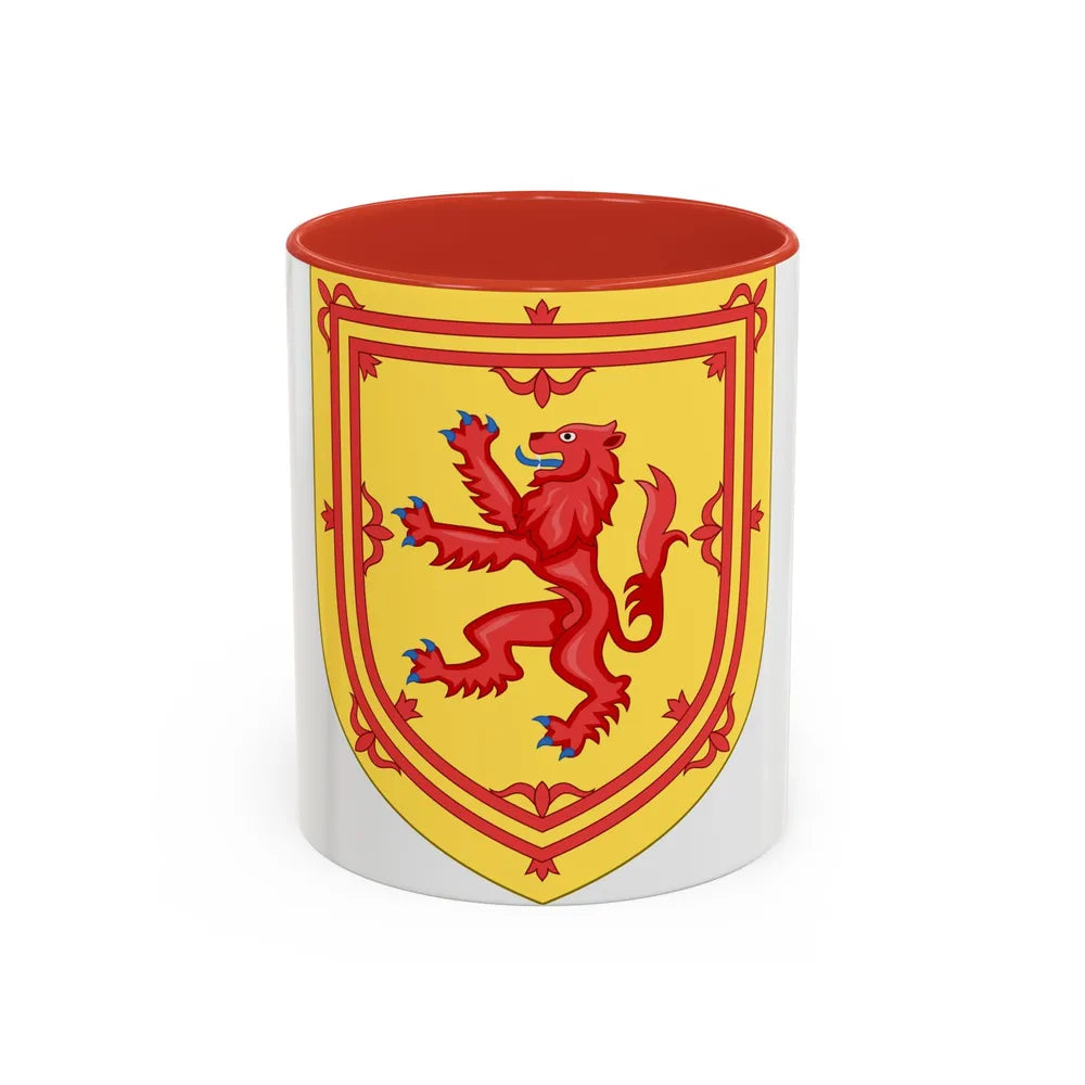 Royal Arms of the Kingdom of Scotland - Accent Coffee Mug 11oz Red - Go Mug Yourself