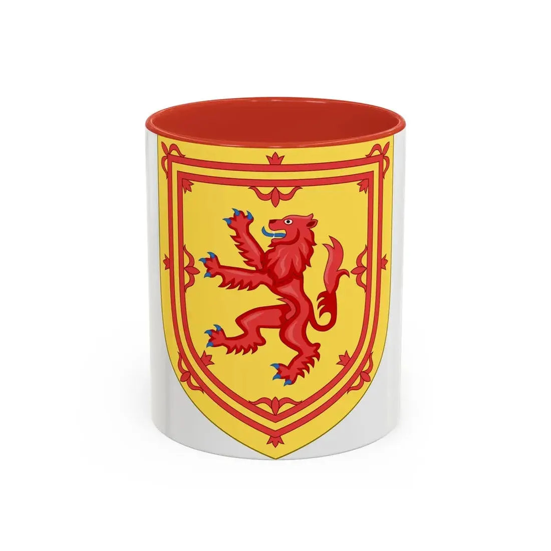Royal Arms of the Kingdom of Scotland - Accent Coffee Mug 11oz Red - Go Mug Yourself