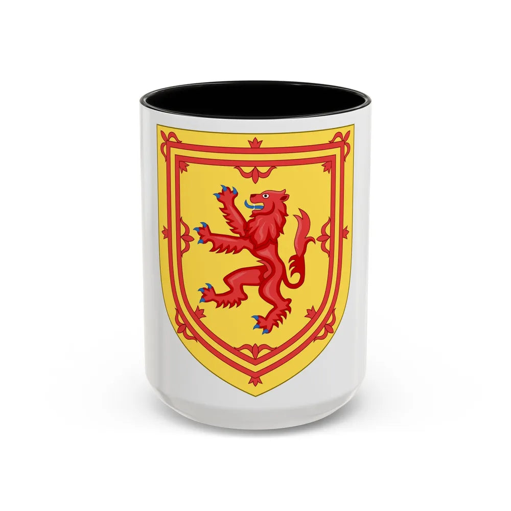 Royal Arms of the Kingdom of Scotland - Accent Coffee Mug 15oz Black - Go Mug Yourself