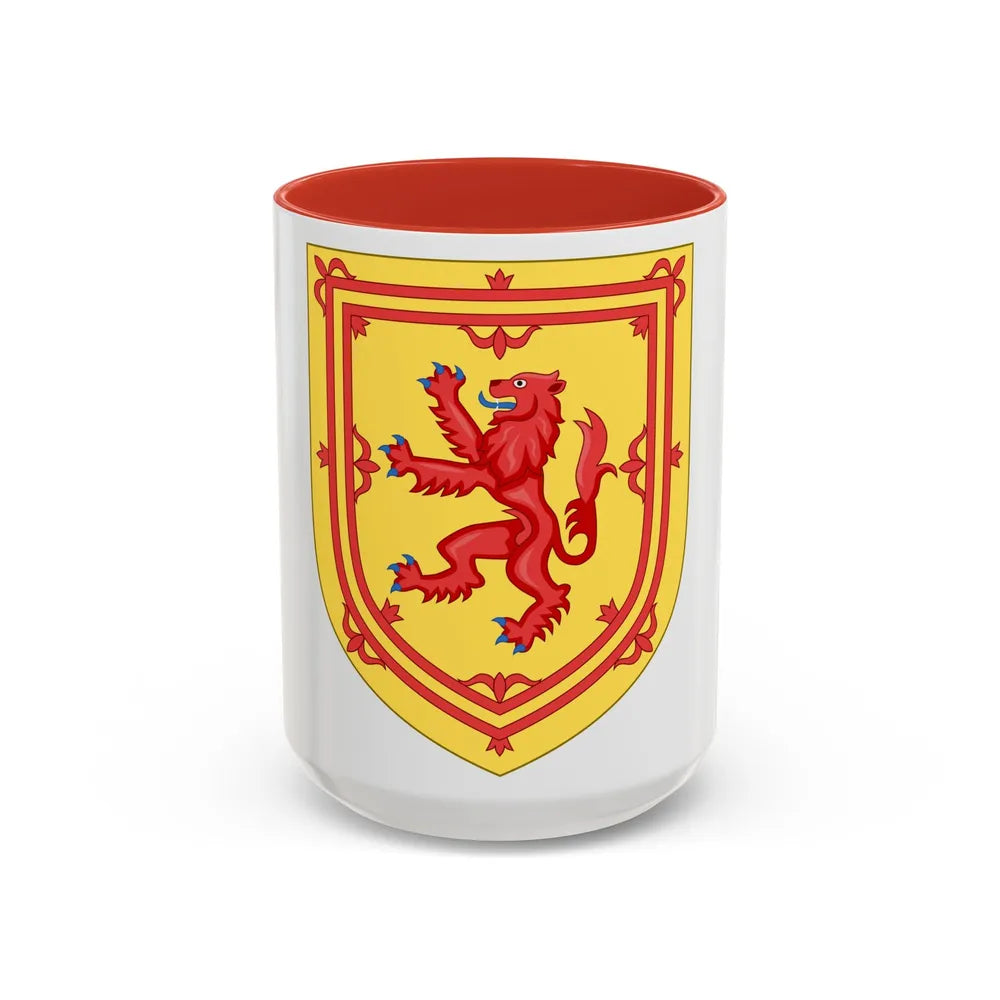 Royal Arms of the Kingdom of Scotland - Accent Coffee Mug 15oz Red - Go Mug Yourself