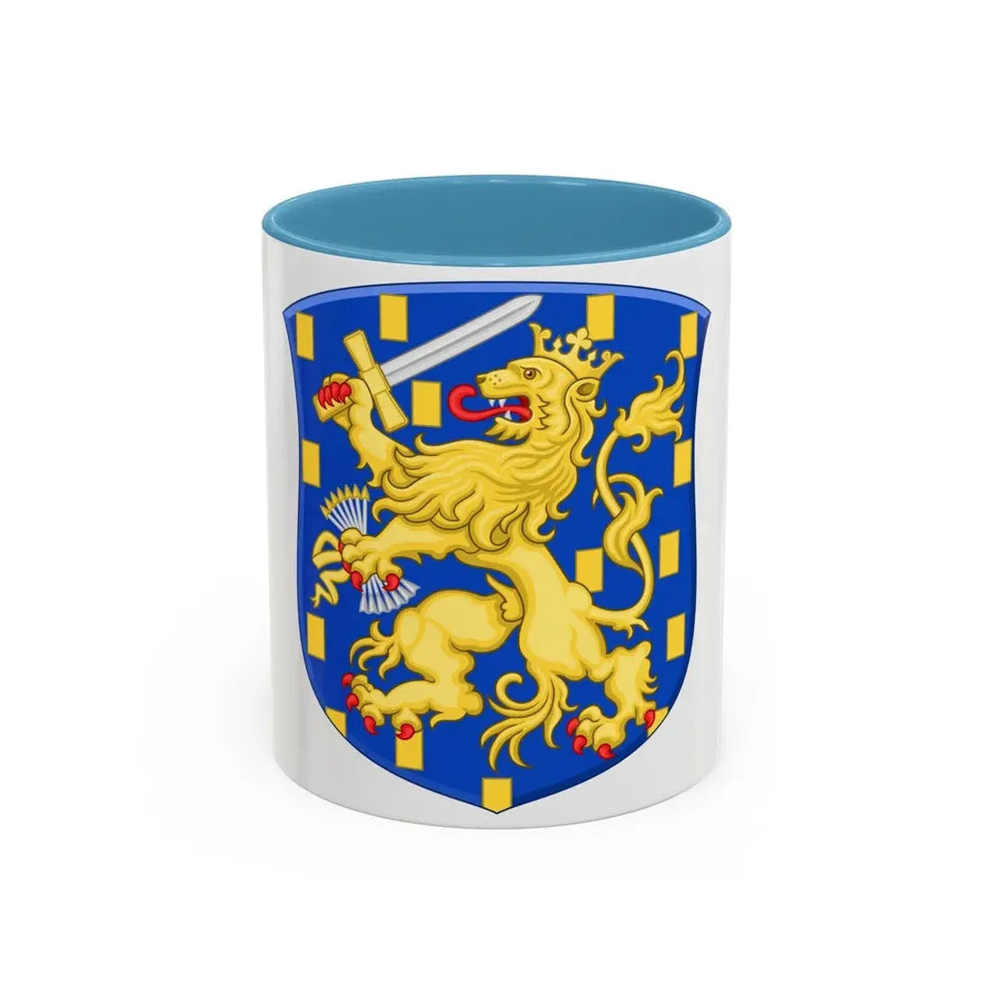 Royal Arms of the Netherlands - Accent Coffee Mug 11oz Light Blue - Go Mug Yourself