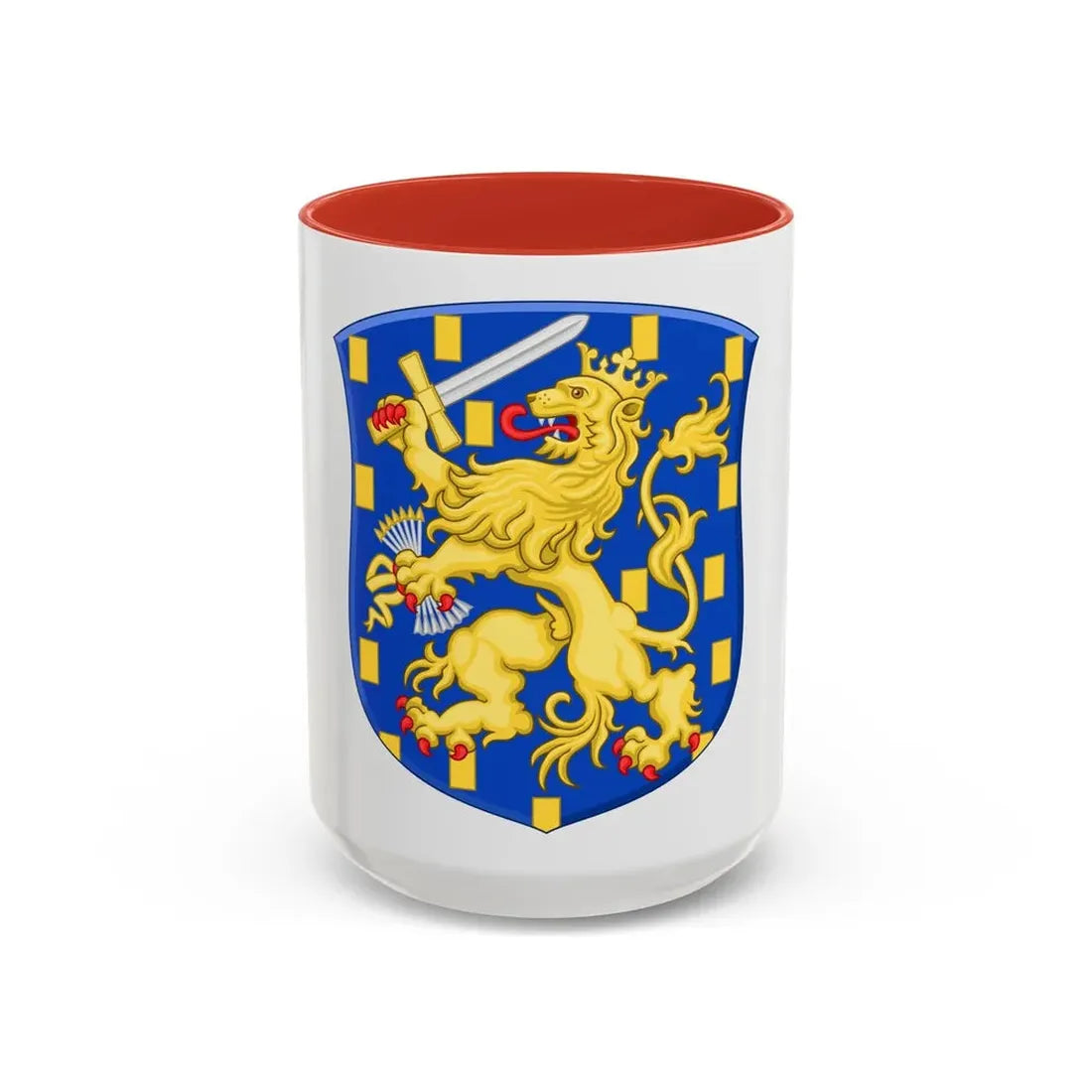 Royal Arms of the Netherlands - Accent Coffee Mug 15oz Red - Go Mug Yourself