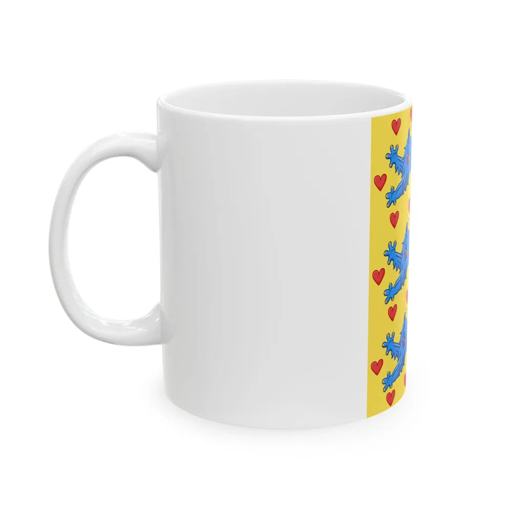 Royal Banner of Denmark 14th Century (Denmark) White Coffee Mug - Go Mug Yourself