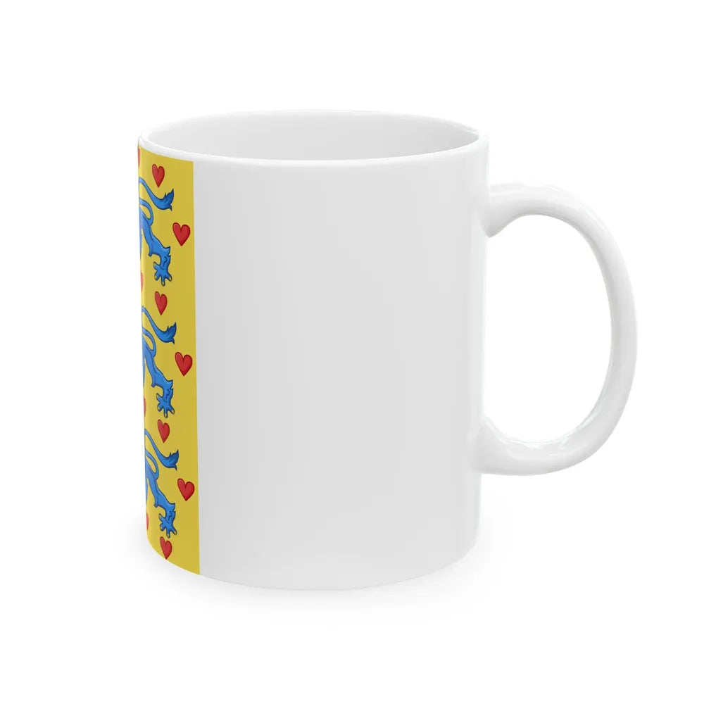 Royal Banner of Denmark 14th Century (Denmark) White Coffee Mug - Go Mug Yourself