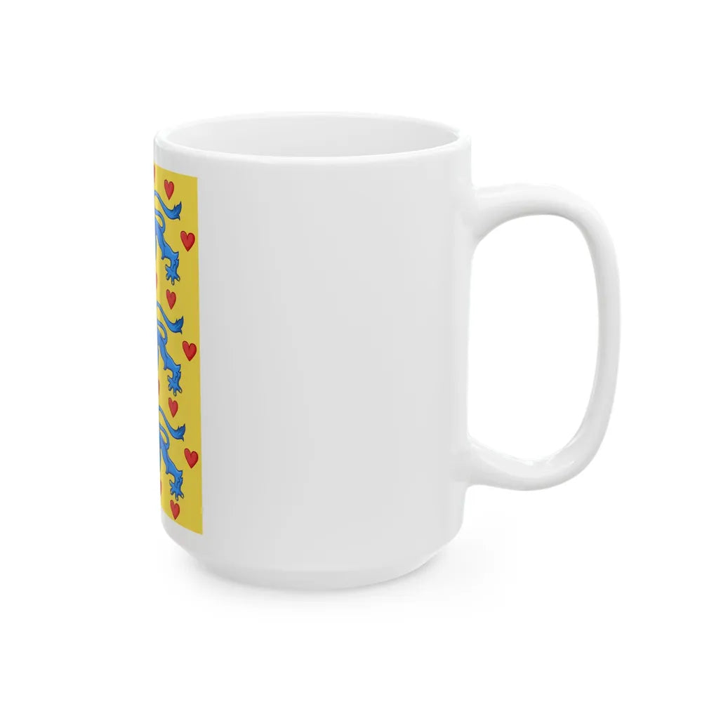 Royal Banner of Denmark 14th Century (Denmark) White Coffee Mug - Go Mug Yourself