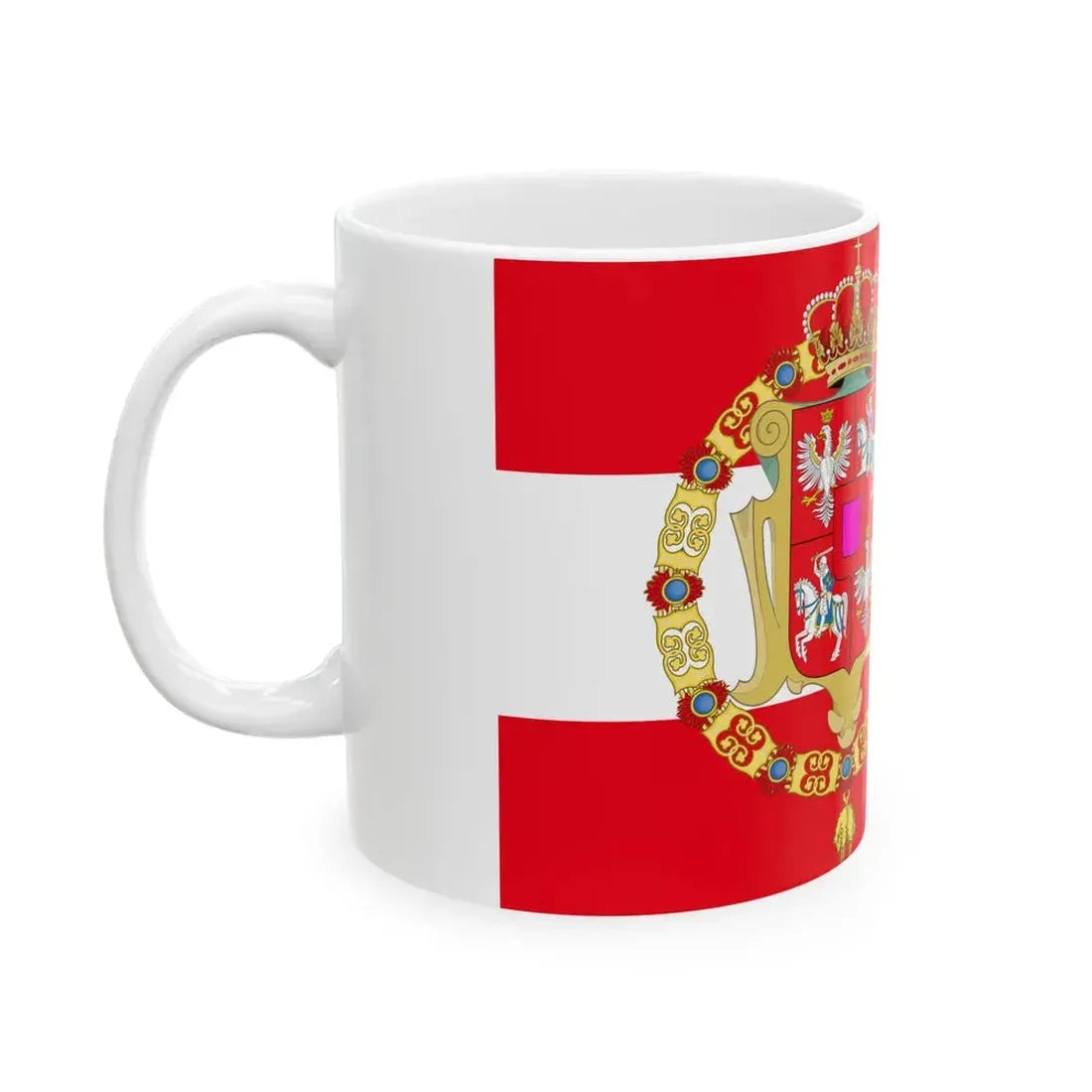 Royal Banner of Jan III Sobieski (Lithuania) White Coffee Mug - Go Mug Yourself