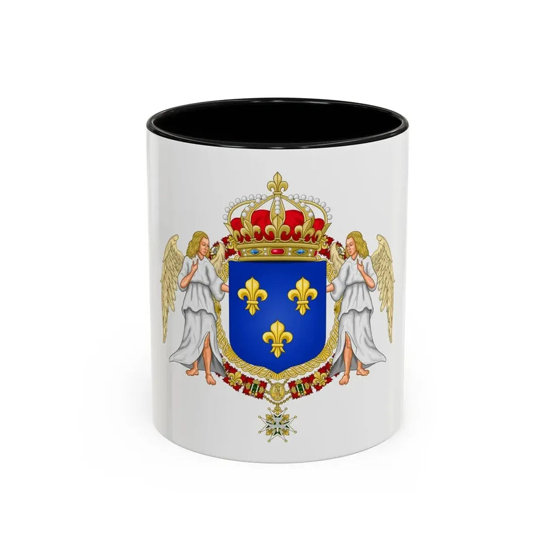 Royal Coat of Arms of France - Accent Coffee Mug 11oz Black - Go Mug Yourself