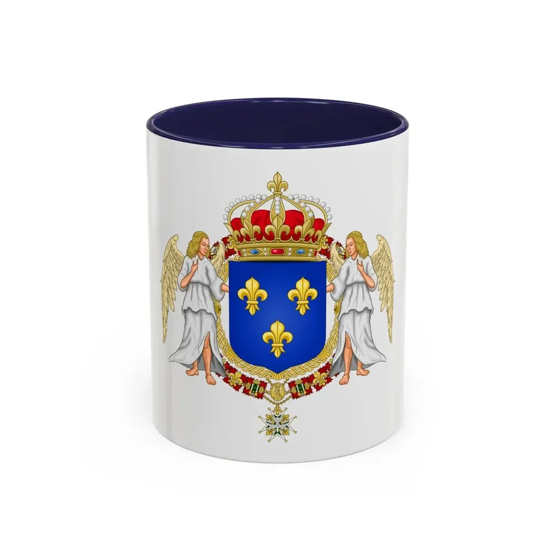 Royal Coat of Arms of France - Accent Coffee Mug 11oz Navy - Go Mug Yourself