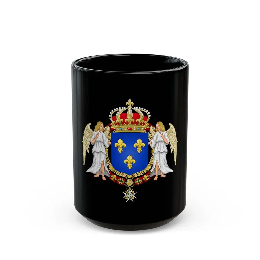 Royal Coat of Arms of France - Black Coffee Mug 15oz - Go Mug Yourself