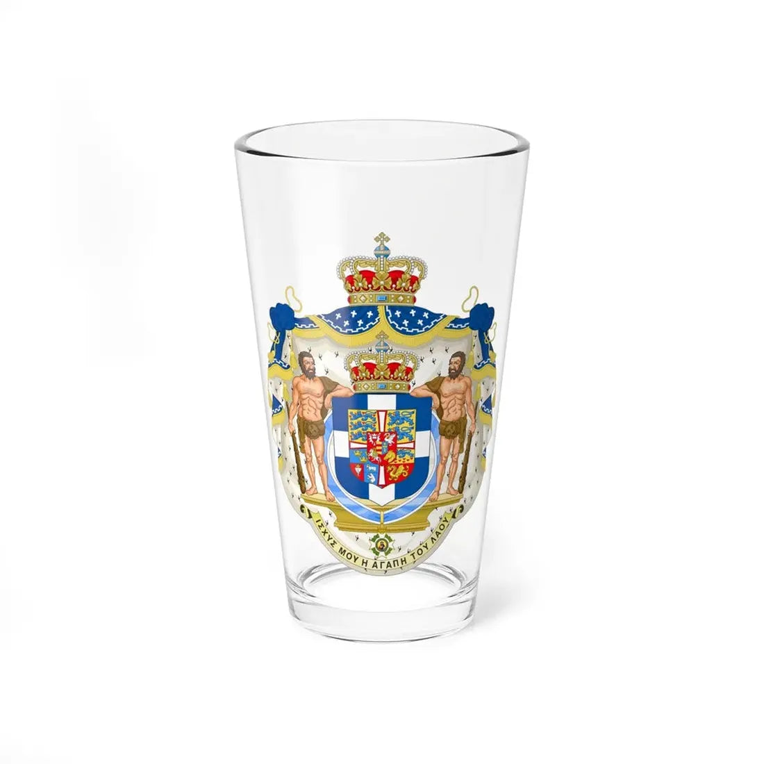 Royal Coat of Arms of Greece - Pint Glass 16oz 16oz - Go Mug Yourself