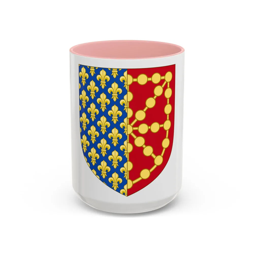 Royal Coat of Arms of Navarre (1285-1328) - Accent Coffee Mug 15oz Pink - Go Mug Yourself