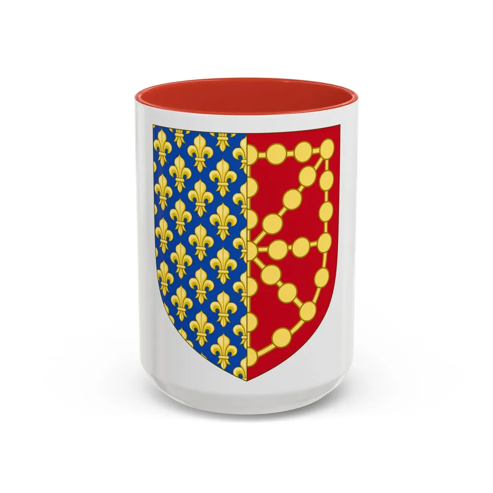 Royal Coat of Arms of Navarre (1285-1328) - Accent Coffee Mug 15oz Red - Go Mug Yourself