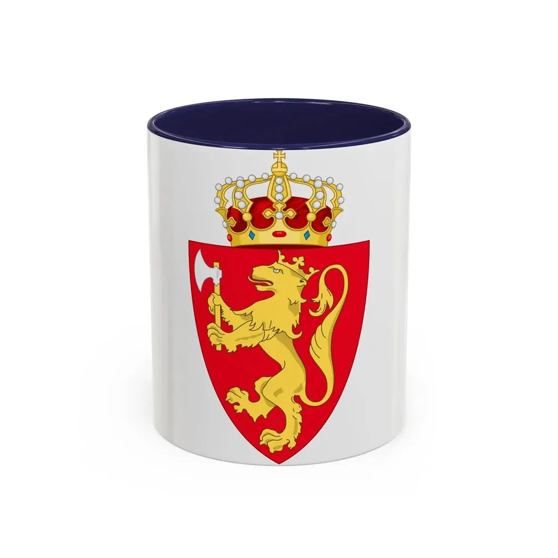 Royal coat of arms of Norway - Accent Coffee Mug 11oz Navy - Go Mug Yourself