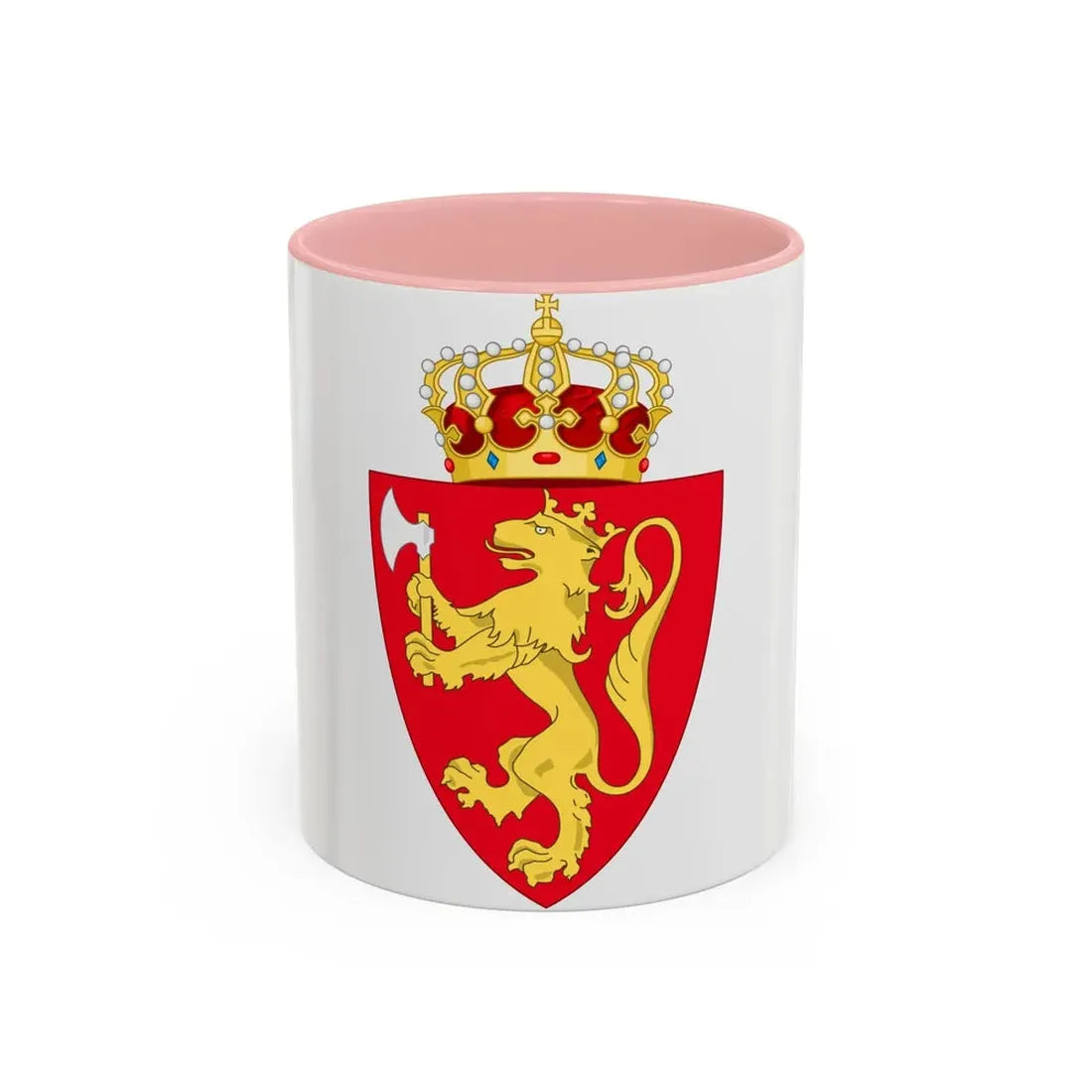 Royal coat of arms of Norway - Accent Coffee Mug 11oz Pink - Go Mug Yourself