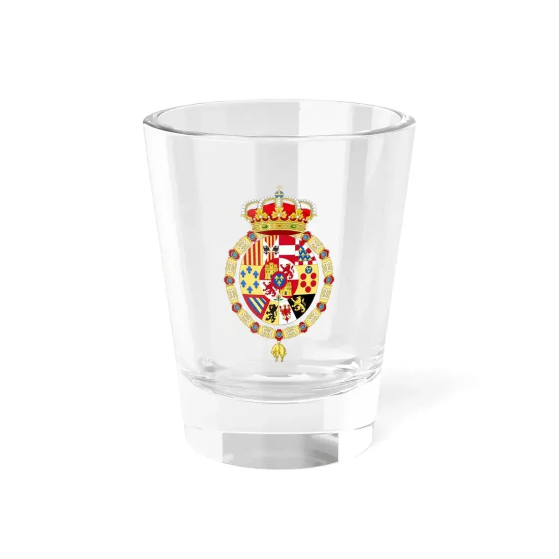 Royal Coat of Arms of Spain (1761-1868 and 1874-1931) - Shot Glass 1.5oz 1.5oz - Go Mug Yourself