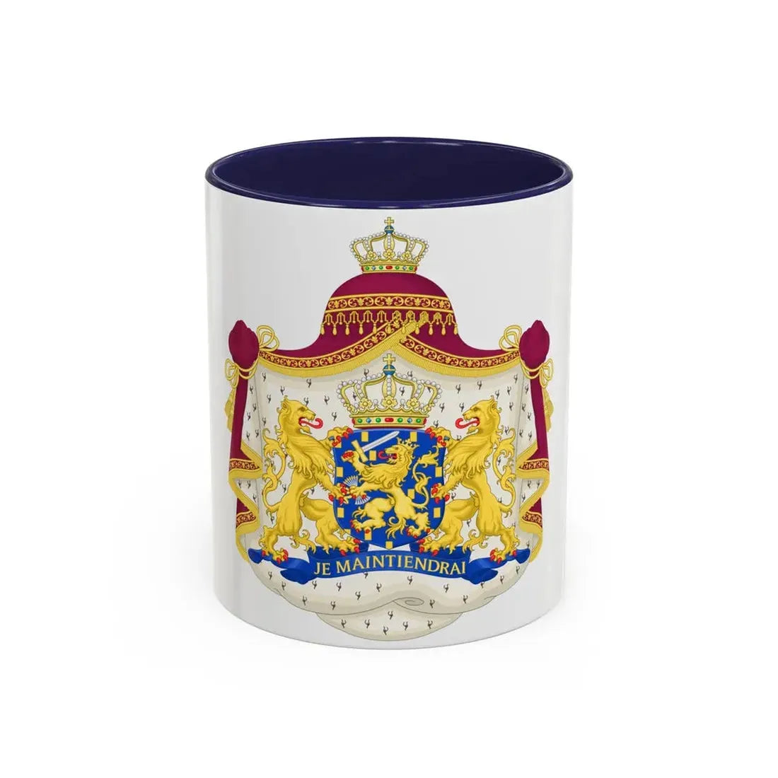 Royal coat of arms of the Netherlands - Accent Coffee Mug 11oz Navy - Go Mug Yourself