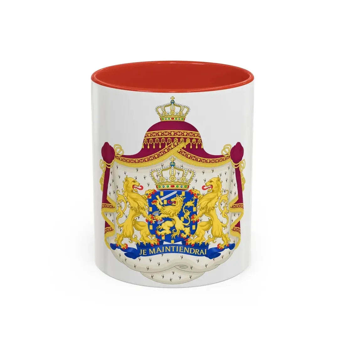 Royal coat of arms of the Netherlands - Accent Coffee Mug 11oz Red - Go Mug Yourself
