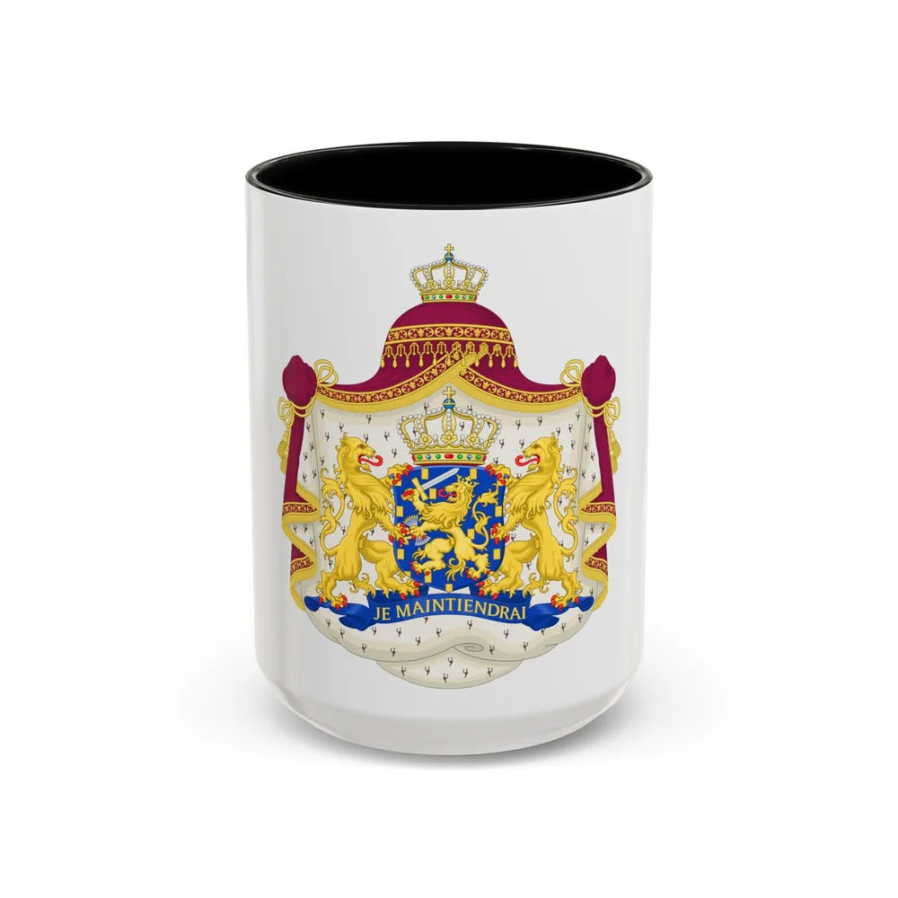 Royal coat of arms of the Netherlands - Accent Coffee Mug 15oz Black - Go Mug Yourself