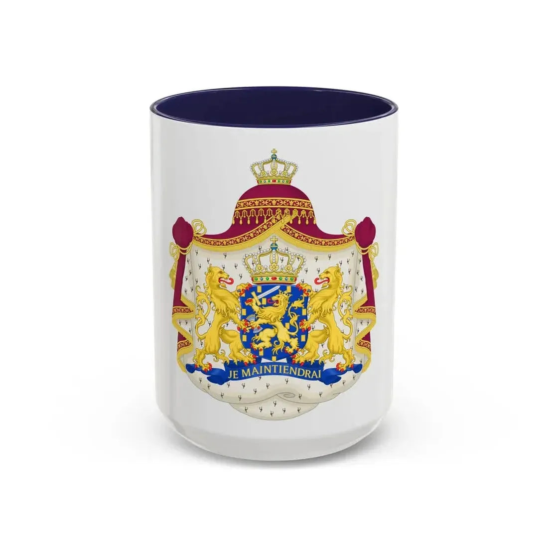 Royal coat of arms of the Netherlands - Accent Coffee Mug 15oz Navy - Go Mug Yourself