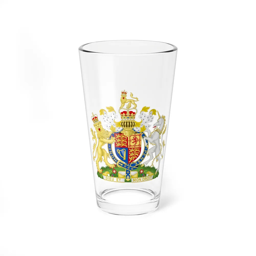 Royal Coat of Arms of the United Kingdom (1952-2022) - Pint Glass 16oz-16oz-Go Mug Yourself
