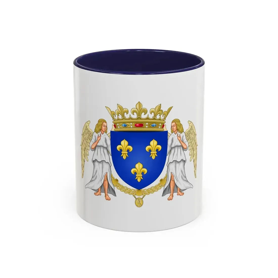 Royal Coat of Arms of Valois France - Accent Coffee Mug 11oz Navy - Go Mug Yourself