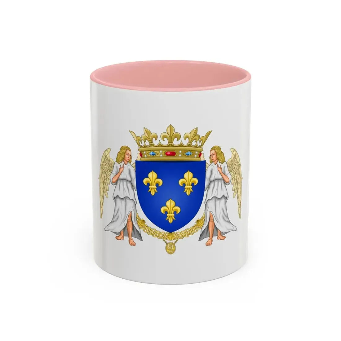 Royal Coat of Arms of Valois France - Accent Coffee Mug 11oz Pink - Go Mug Yourself