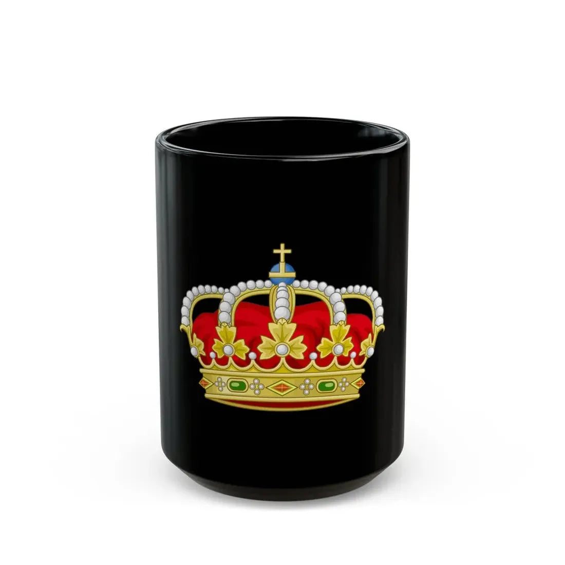 Royal Crown of Spain - Black Coffee Mug 15oz - Go Mug Yourself