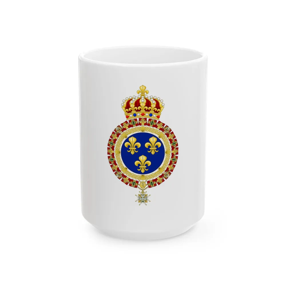 Royal flag of France during the Bourbon Restoration (France) White Coffee Mug 15oz - Go Mug Yourself