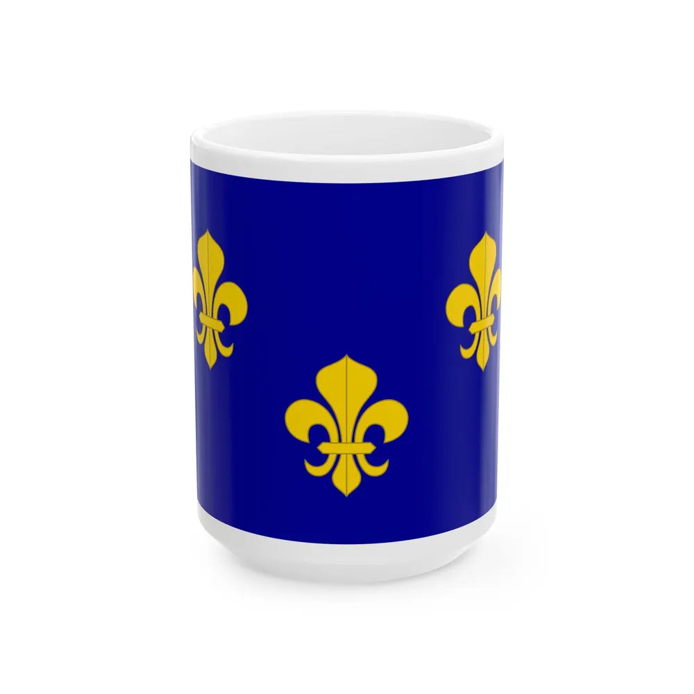 Royal flag of France (France) White Coffee Mug 15oz - Go Mug Yourself