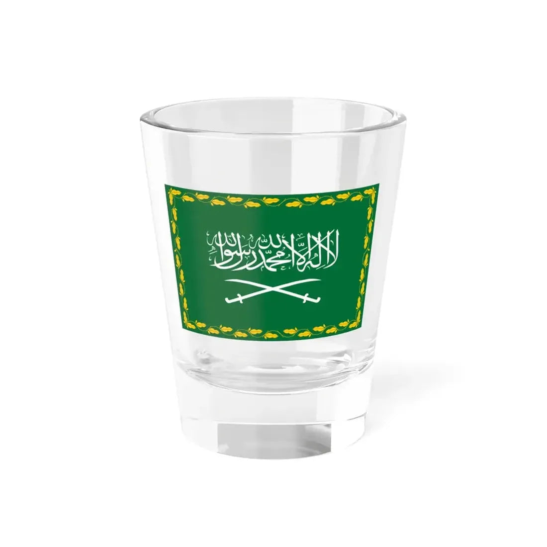 Royal Flag of Saudi Arabia 1964-1973 (Saudi Arabia) Shot Glass 1.5oz 1.5oz - Go Mug Yourself