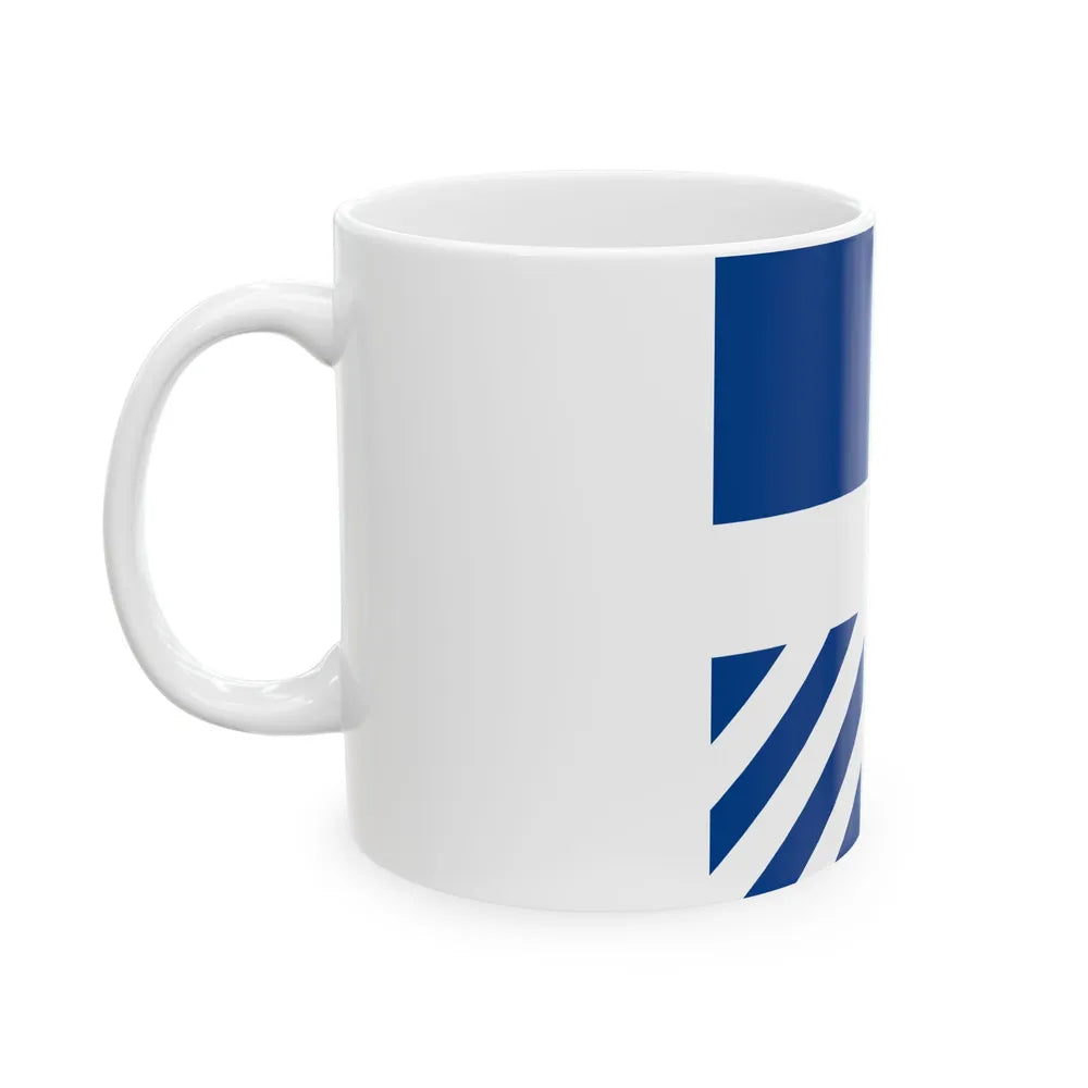 Royal Greek Navy Rear Admiral Flag (Greece) White Coffee Mug - Go Mug Yourself