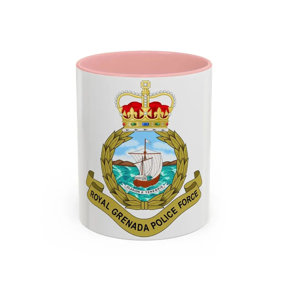 Royal Grenada Police Force - Accent Coffee Mug 11oz Pink - Go Mug Yourself