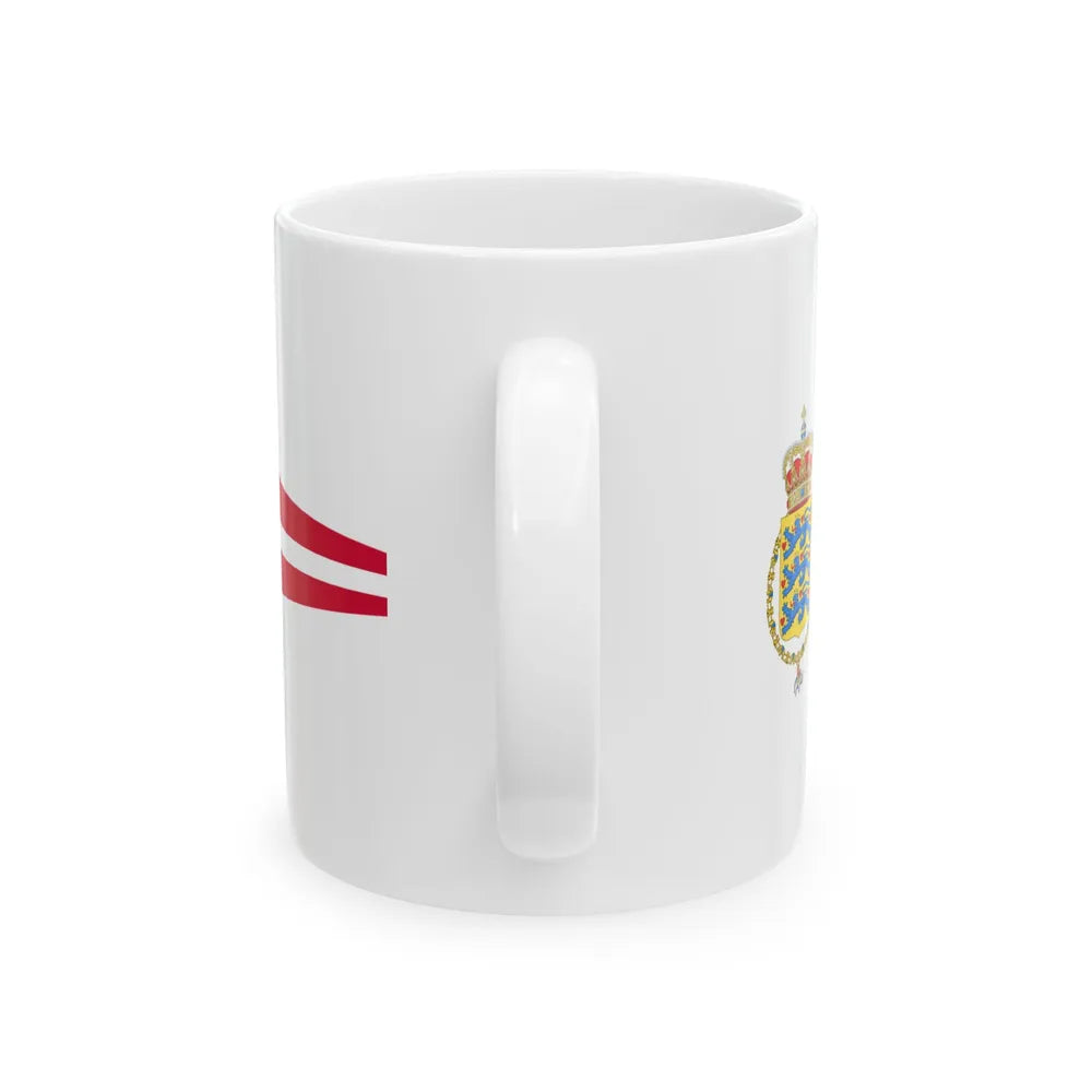 Royal Pennant of Denmark (Denmark) White Coffee Mug - Go Mug Yourself